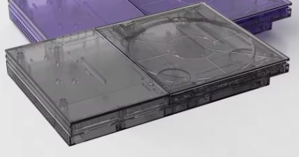 Transparent Replacement Shell Full Housing Case for PS2 Slim Black