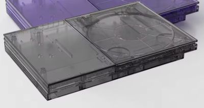 Transparent Replacement Shell Full Housing Case for PS2 Slim Black