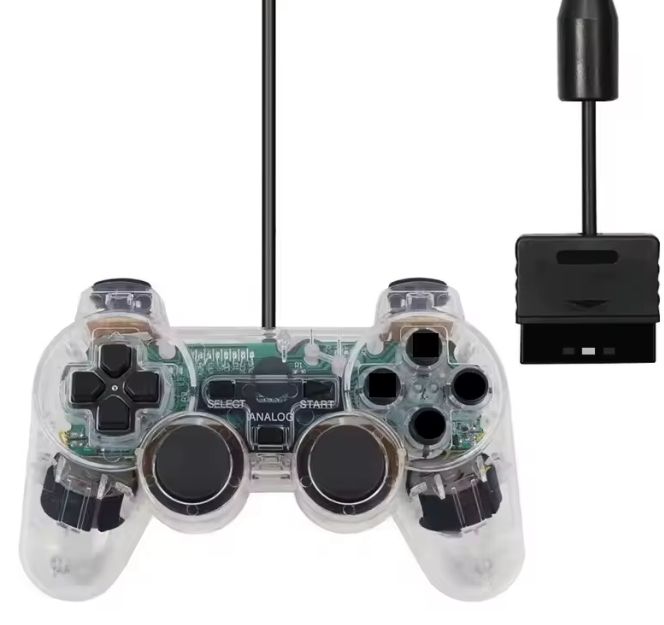 Clear Wired Controller for Sony PS2