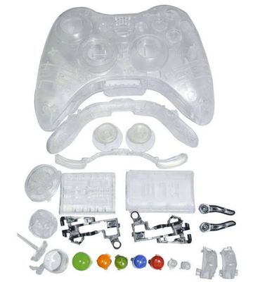 Xboxes 360 Controller Covering Kit Clear White
