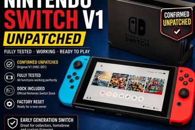 Nintendo Switch V1 Unpatched (HAC-001) Bundle – Dock Included