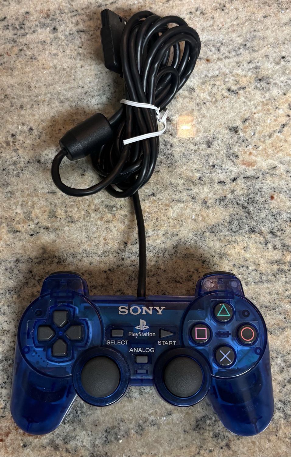 OEM Sony Ocean Blue Transparent DualShock 2 Controller