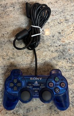 OEM Sony Ocean Blue Transparent DualShock 2 Controller