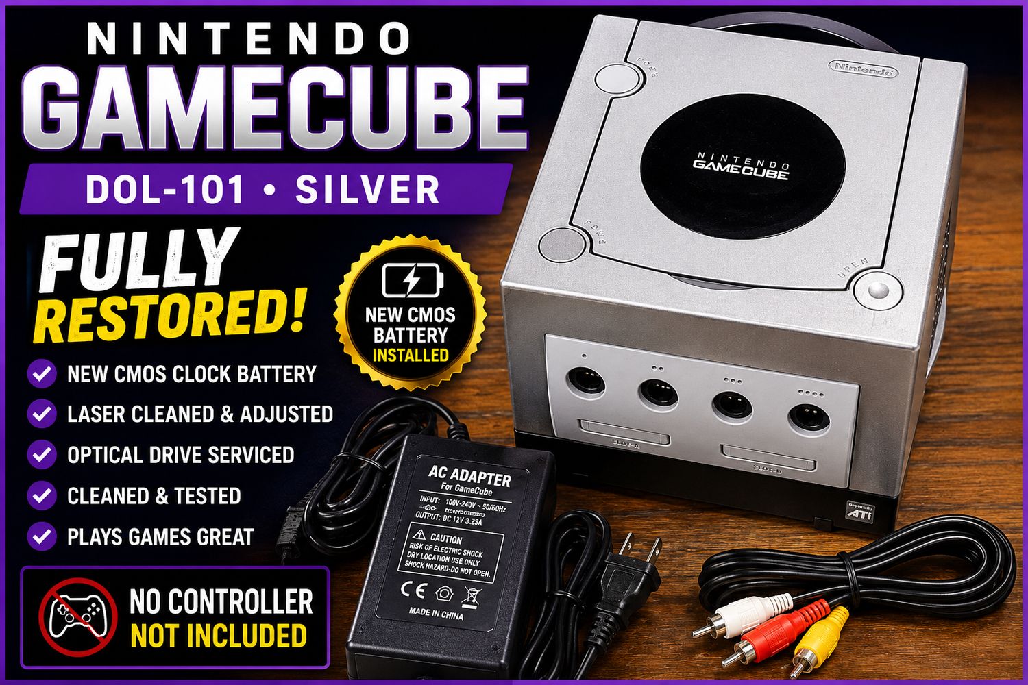 GameCube DOL-101 Silver Console – Fully Renewed 20047