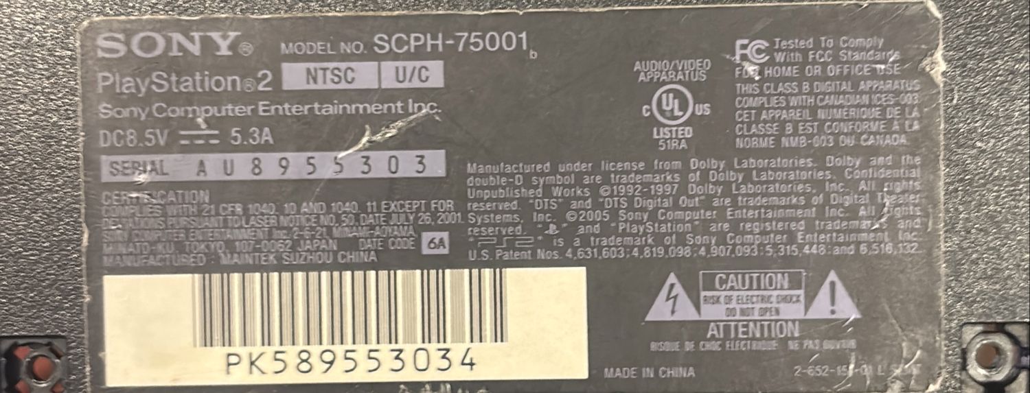 PS2 Slim SCPH-75001 53034