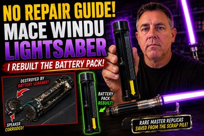 Master Replicas Mace Windu Force FX Lightsaber SW-206 Working w/ Stand