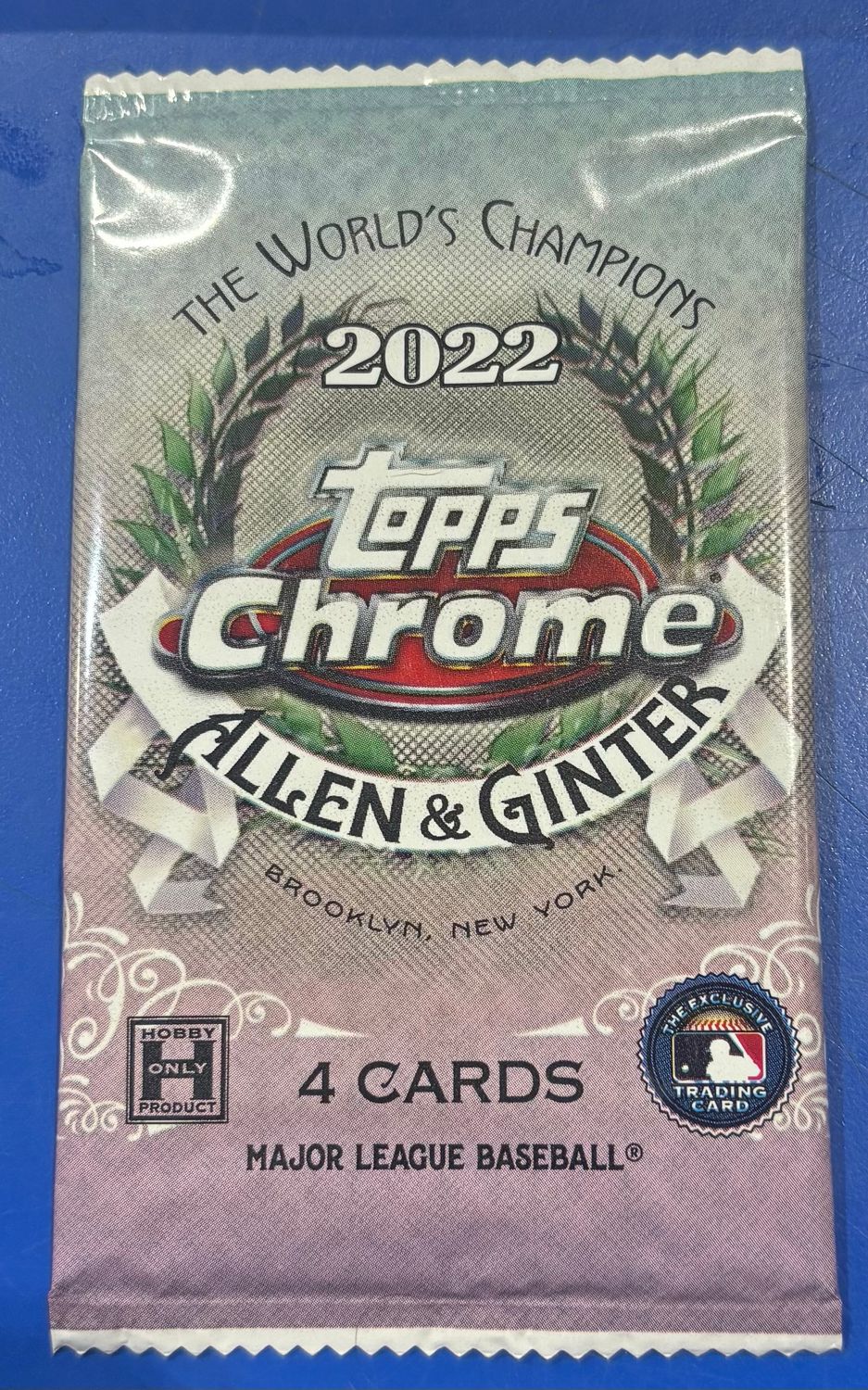 2022 Topps Chrome Allen &amp; Ginter Baseball Hobby Pack Factory Sealed 4 Cards