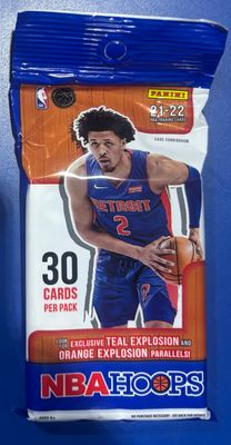 2021-22 Panini NBA Hoops Basketball 30 Card Fat Pack Cade Cunningham Sealed