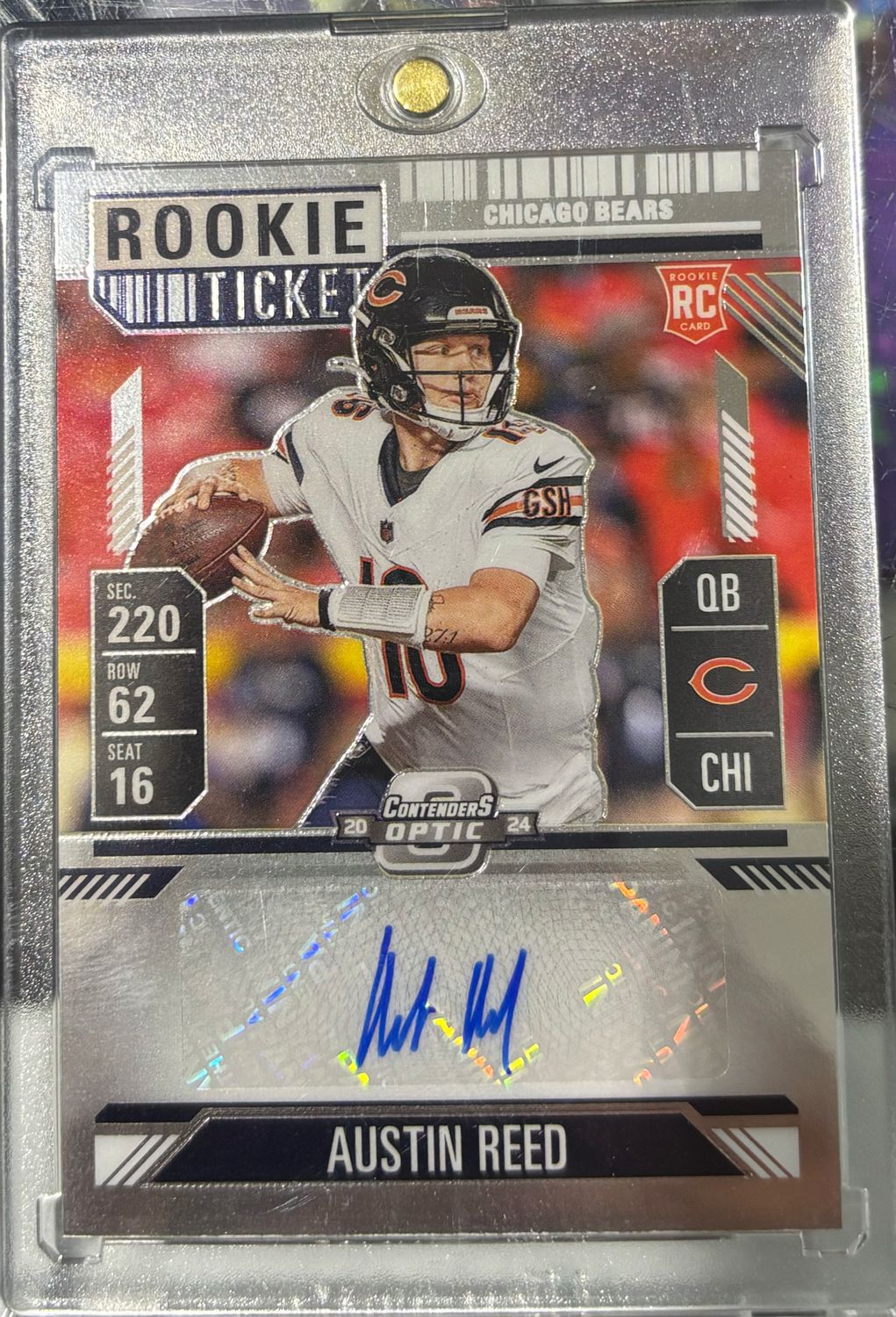 2024 Panini Contenders Optic Austin Reed Rookie Ticket Auto RC #158 Bears