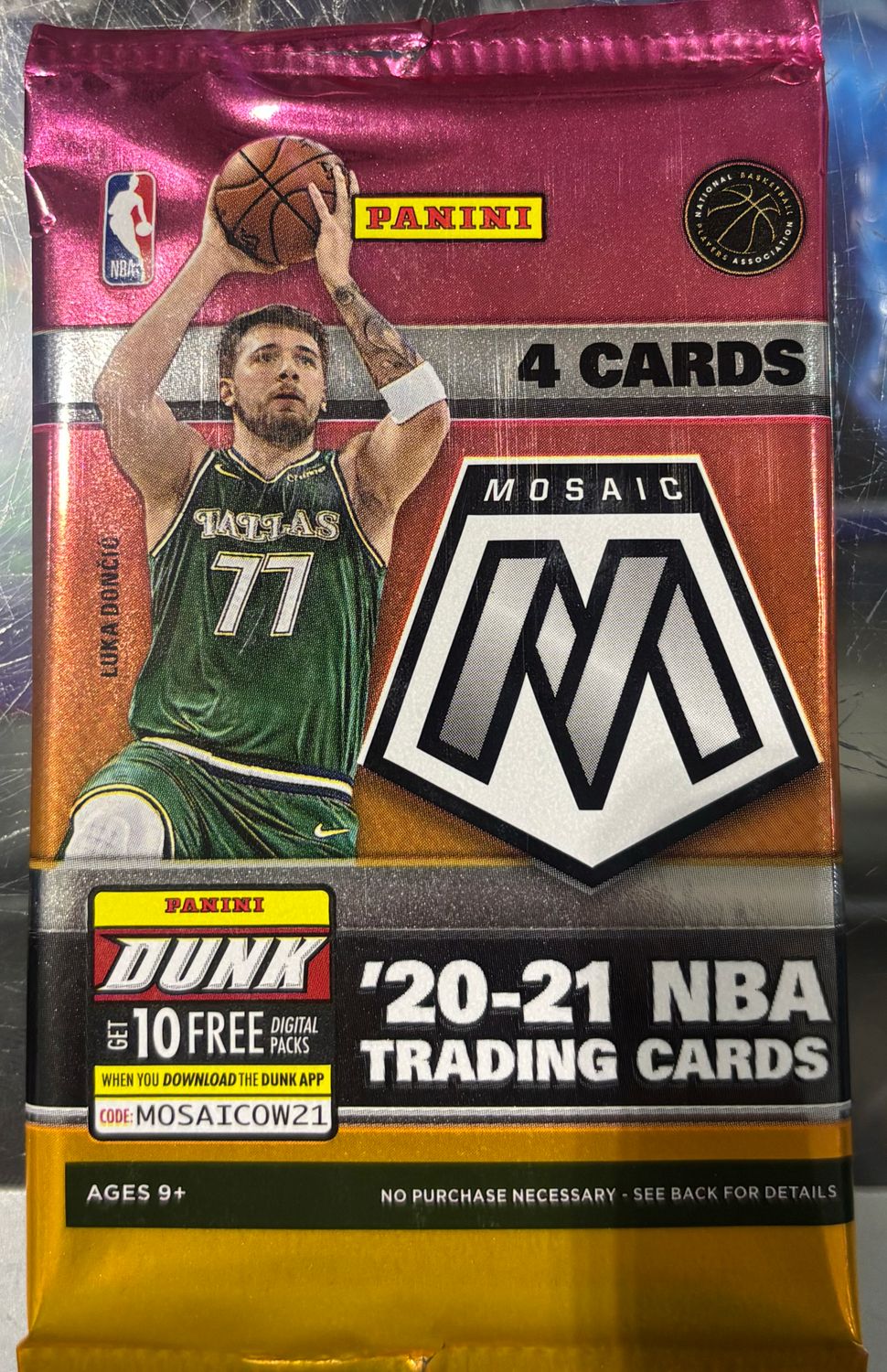 2020-21 Panini Mosaic Basketball Sealed 4 Card Pack Anthony Edwards LaMelo RC Year