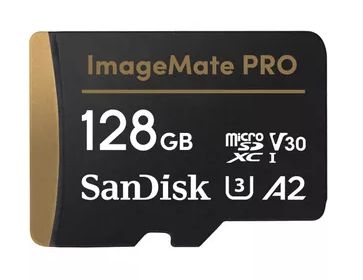 SanDisk SDSQXCD-128G-AWCJA 128GB ImageMate PRO MicroSDXC UHS-1 Memory Card, Black