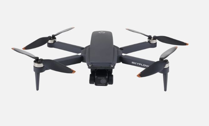 Vivitar SKYFLOW GPS Foldable 4K UHD Camera Drone for Adults with Live Video Feed, 5" Touchscreen Remote, 3-Axis Gimbal