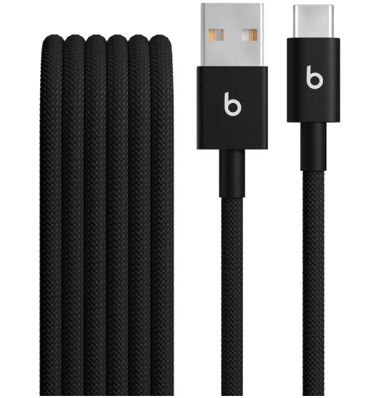 Beats MDGG4LL/A USB-A to USB-C Woven Cable (1.5 m / 5 ft) - Bolt, Black