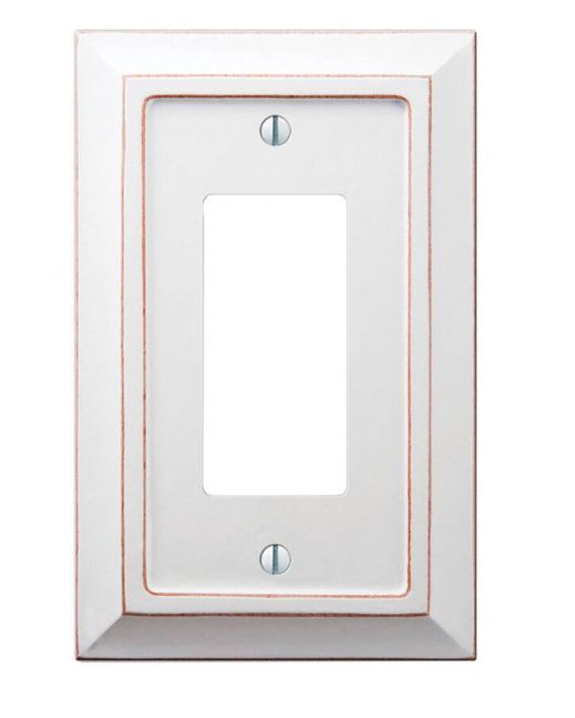 AmerTac 4040RDW 1 Rocker-GFCI Savannah Wood Wallplate, Distressed White