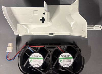 OEM Xbox 360 Phat Dual Cooling Fan Sunon KDE1207PTVX-A + White Shroud