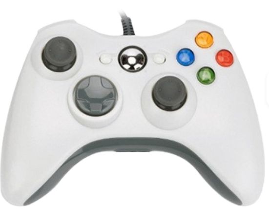 USB Wired Ergonomic Gaming Joystick Controller, Color: white