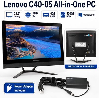 Lenovo C40-05 21.5” All-in-One PC – Windows 10 – 500GB
