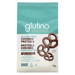GLUTINO PRETZELS CHOCOLATE COATED 156G