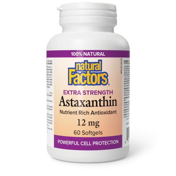 NATURAL FACTORS ASTAXANTHIN 12MG 60SOFTGELS