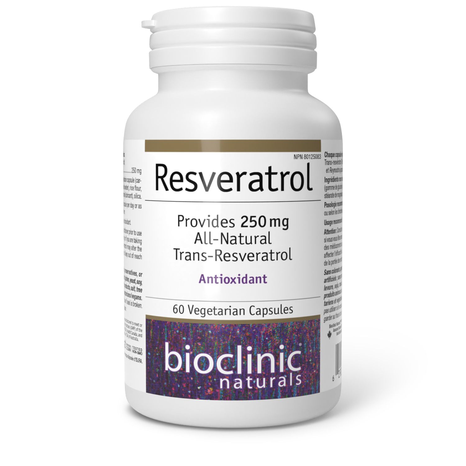 BIO CLINIC RESVERATROL 250mg 60 VEG CAPS