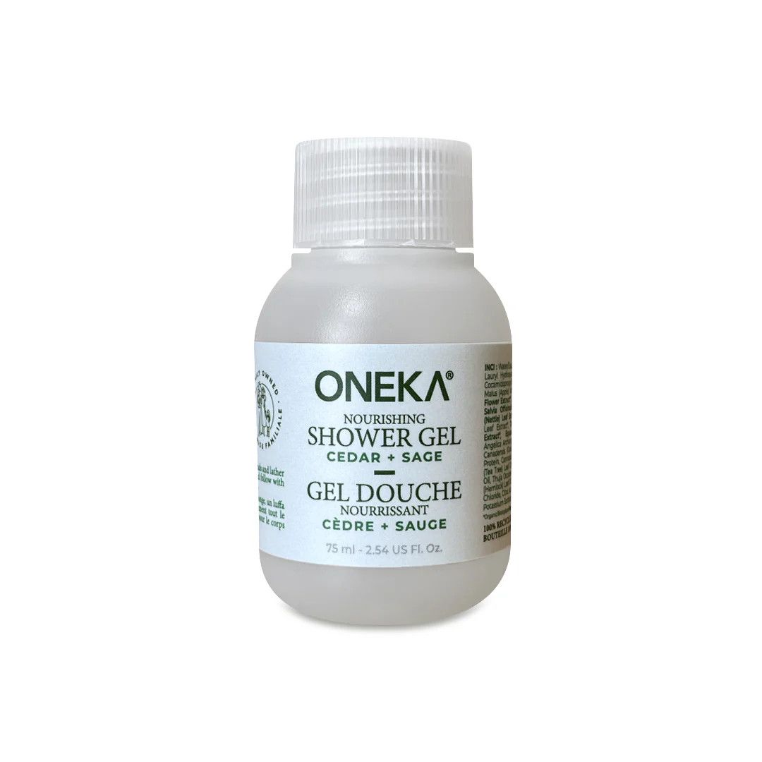 ONEKA SHOWER GEL - CEDAR &amp; SAGE 75ML