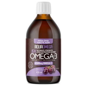 AQUAOMEGA HIGH DHA GRAPE 450ML
