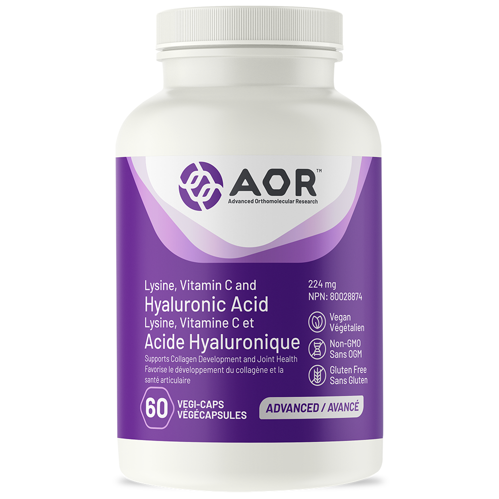 AOR LYSINE, VITAMIN C &amp; HYALURONIC ACID 60 VEGICAPS