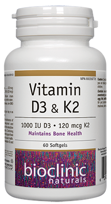 BIO CLINIC VITAMIN D3 &amp; K2 60 SOFTGELS