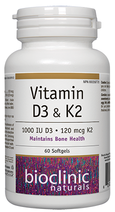 BIO CLINIC VITAMIN D3 &amp; K2 60 SOFTGELS