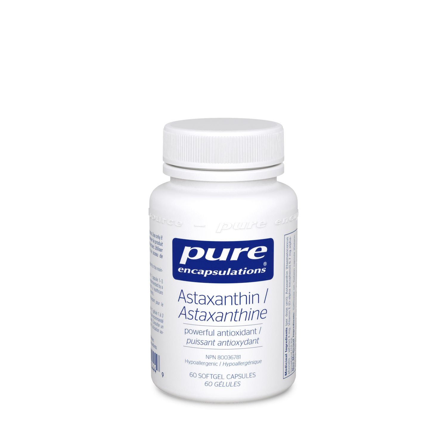 PURE ENCAPSULATIONS ASTAXANTHIN 60 SOFTGELS