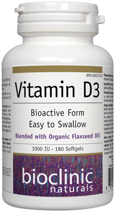 BIO CLINIC VITAMIN D3 1000IU 180 SOFTGELS