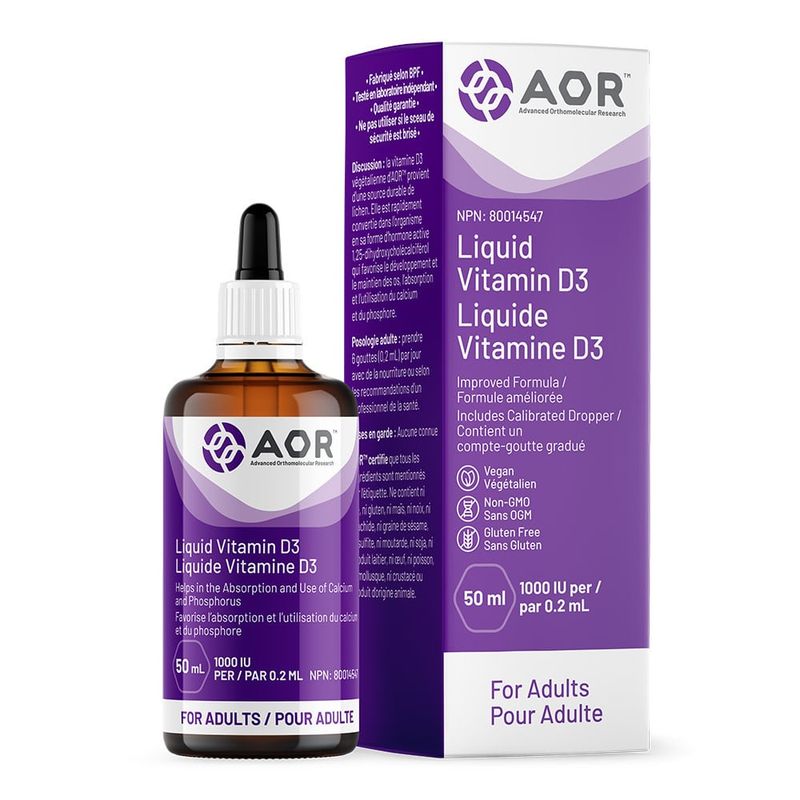 AOR VITAMIN D3 LIQUID ADULT 1000 IU 100ML
