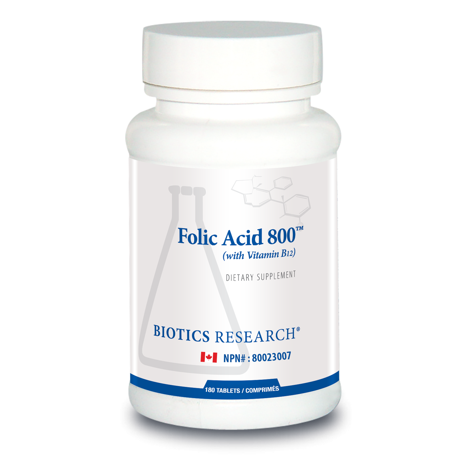 BIOTICS RESEARCH FOLIC ACID 800 180 TABS