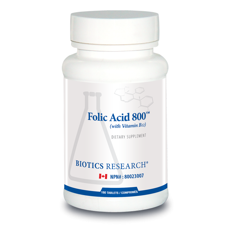 BIOTICS RESEARCH FOLIC ACID 800 180 TABS