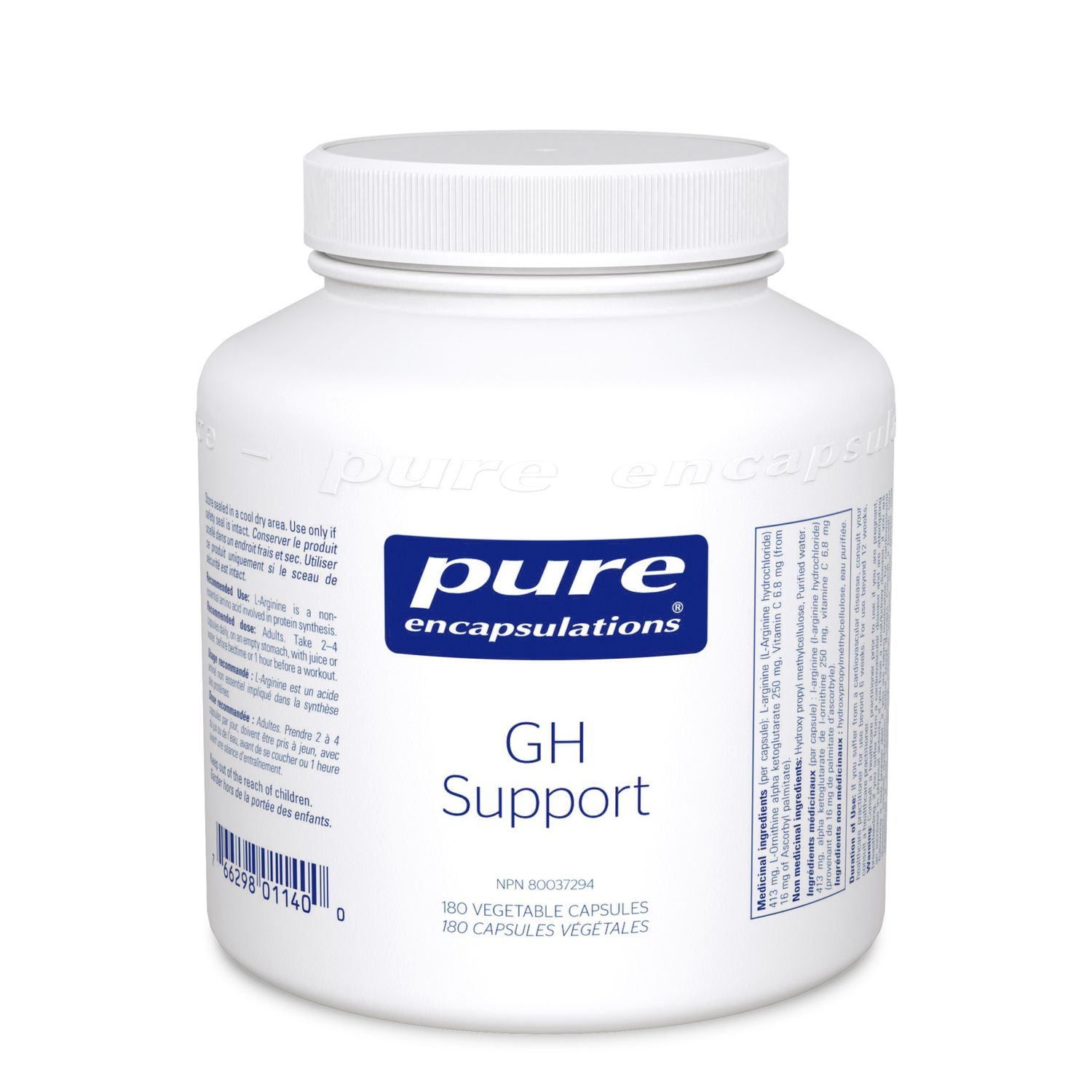 PURE ENCAPSULATIONS GH SUPPORT 180 VEGICAPS