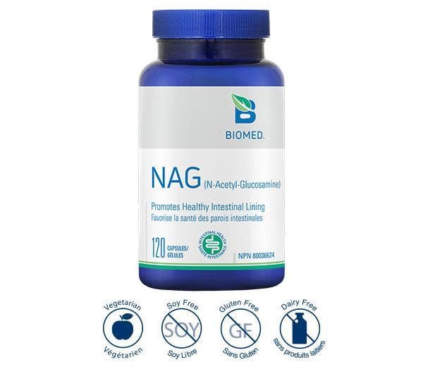 BIO MED NAG (N-ACETYL-GLUCOSAMINE) 500MG 120 CAPSULES