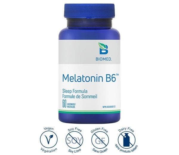 BIO MED MELATONIN + B6 60 LOZENGES