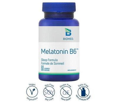 BIO MED MELATONIN + B6 60 LOZENGES