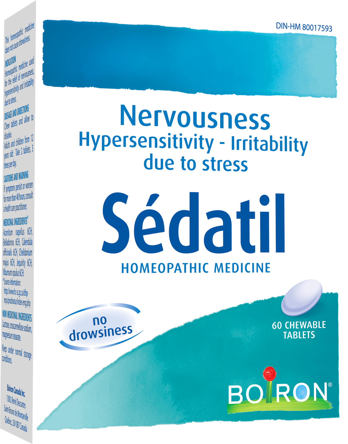 BOIRON SEDATIL 60 CHEWABLE TABS