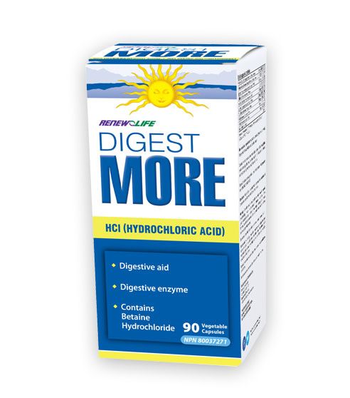 RENEWLIFE DIGEST MORE HCL (FORMERLY ADVANCED NATURALS DIGESTMAX HCL) 90 VEGICAPS