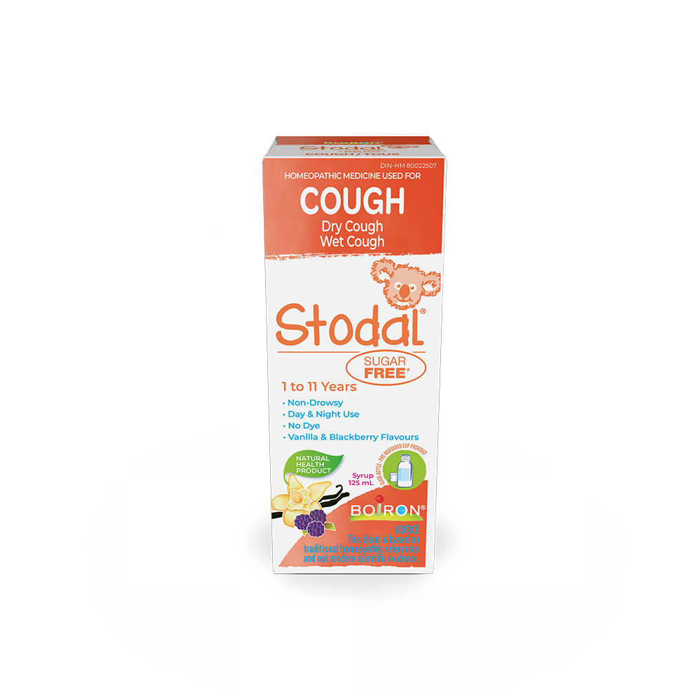 BOIRON STODAL COUGH SYRUP FOR CHILDREN - SUGAR FREE - VANILLA &amp; BLACKBERRY FLAVOUR - 125ML
