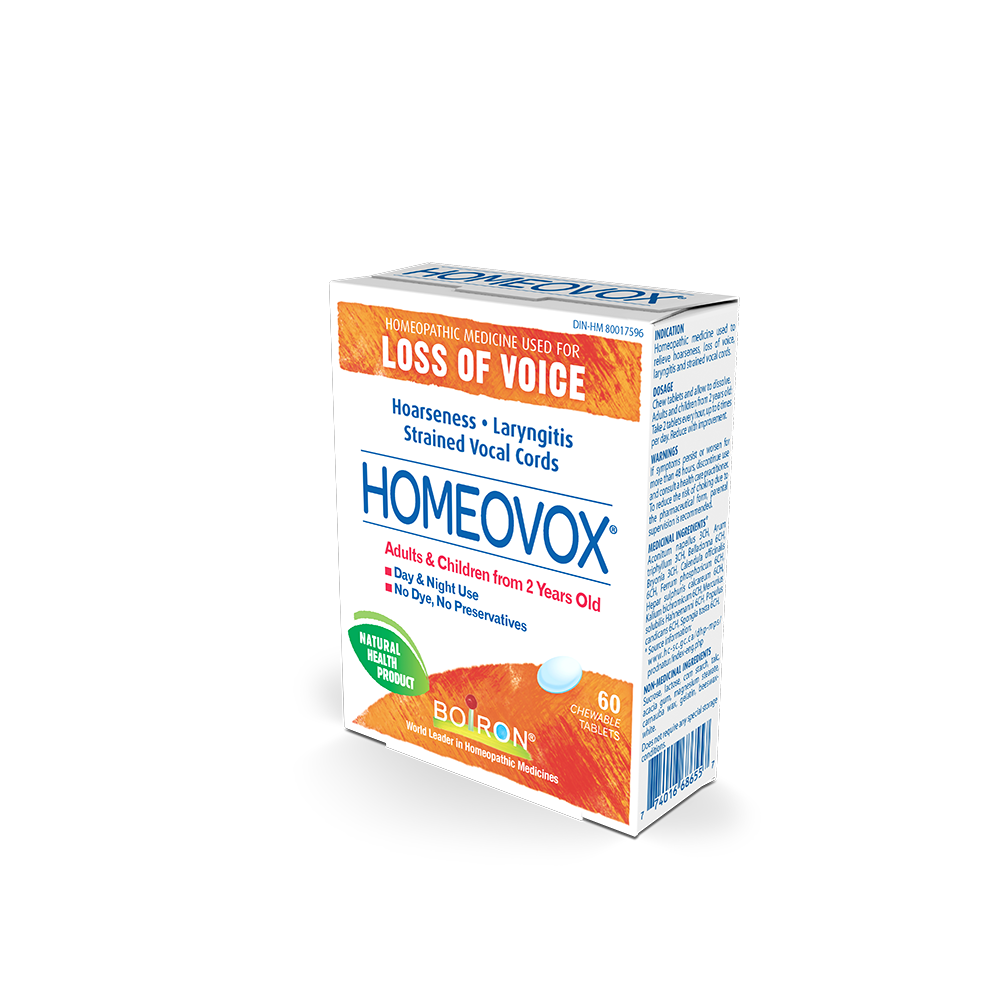 BOIRON HOMEOVOX 60 CHEWABLE TABS