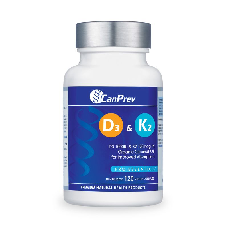 CANPREV D3 &amp; K2 120 (SOY FREE) SOFTGELS