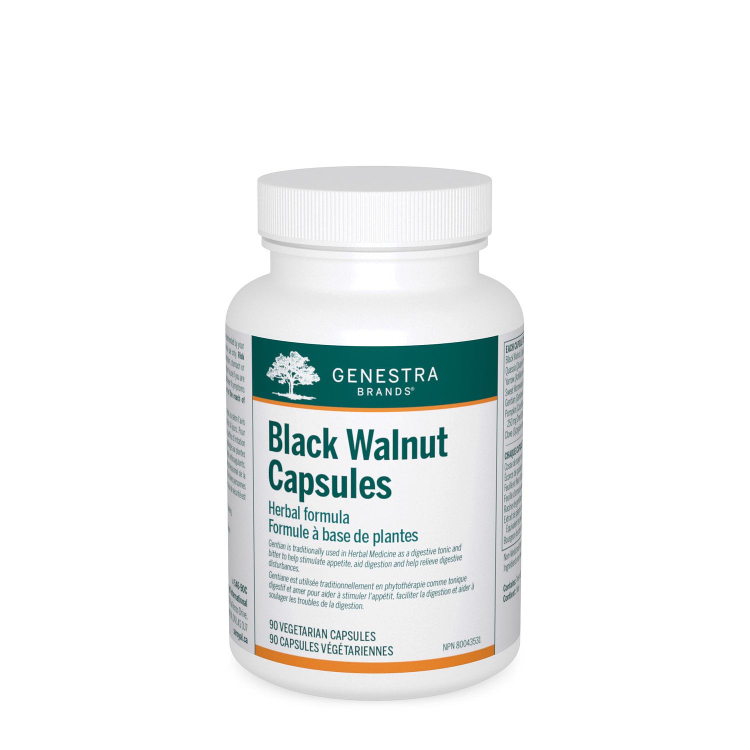 GENESTRA BLACK WALNUT CAPSULES 90 VEGICAPS
