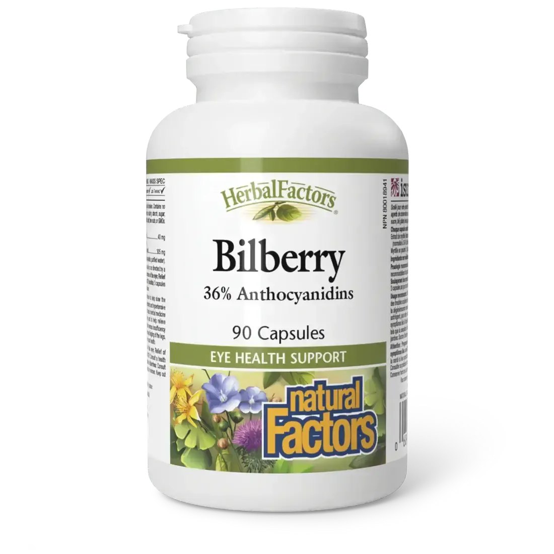 NATURAL FACTORS BILBERRY (40MG) 90 CAPS