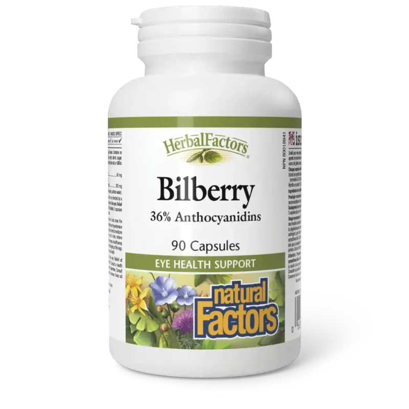 NATURAL FACTORS BILBERRY (40MG) 90 CAPS