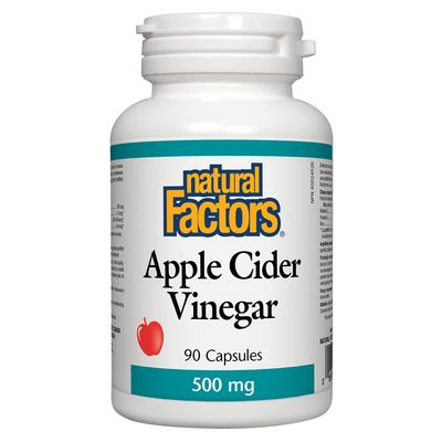 NATURAL FACTORS APPLE CIDER VINEGAR 500MG 90 CAPS NATURAL FACTORS APPLE CIDER VINEGAR 500MG 90 CAPS