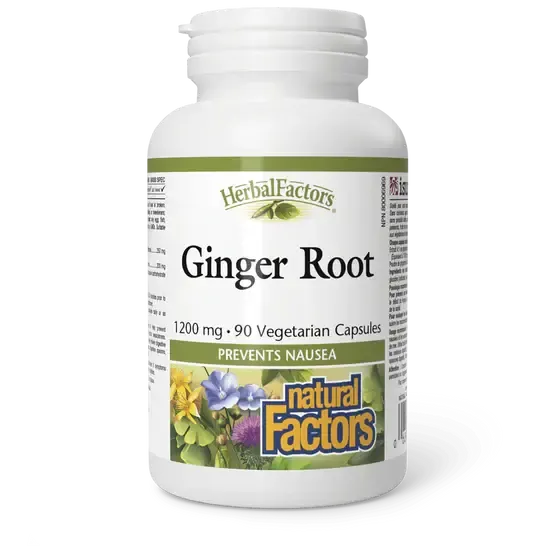 NATURAL FACTORS GINGER ROOT (1200MG) 90 VEGICAPS