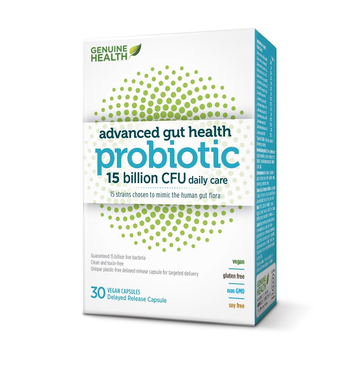 GENUINE HEALTH ADVANCED GUT HEALTH PROBIOTIC 15 BILLION 30 CAPS