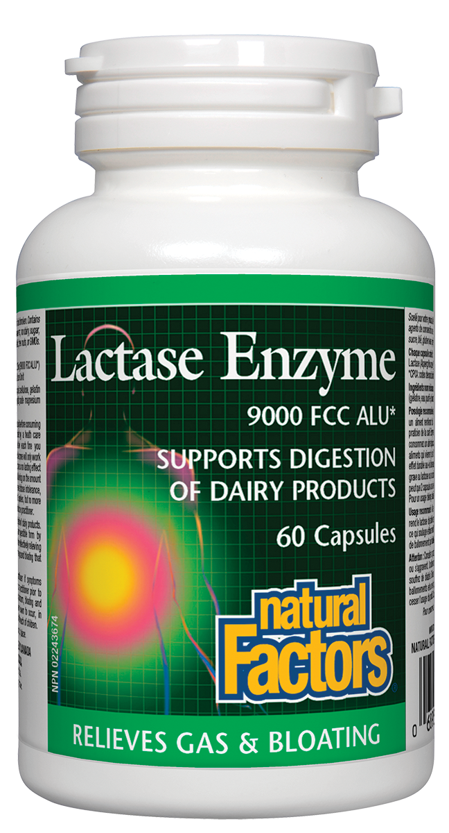 NATURAL FACTORS LACTASE ENZYME 60 CAPS